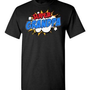 Super Grandpa Cartoon Bubble Tshirt